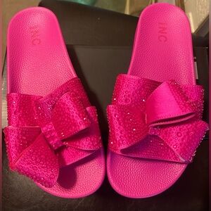 INC International Concepts Fuchsia Slide Sandals